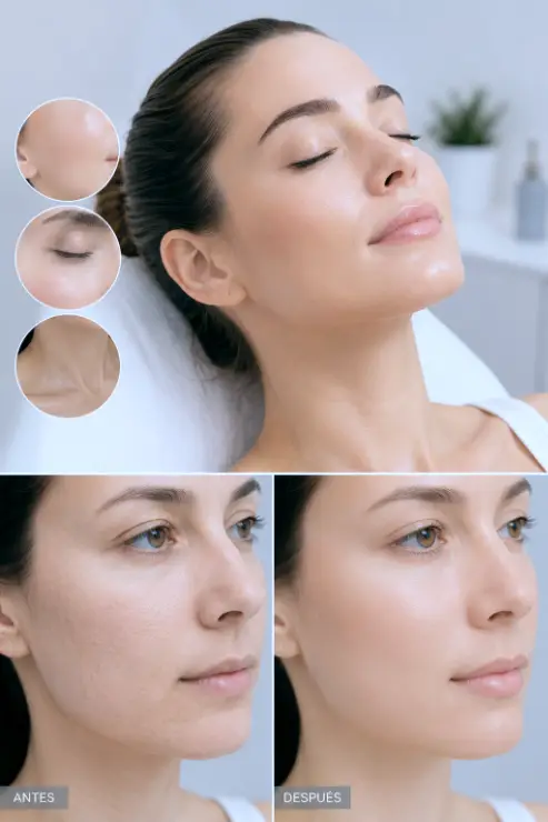 Paciente recibiendo tratamiento Skinbooster en Freya